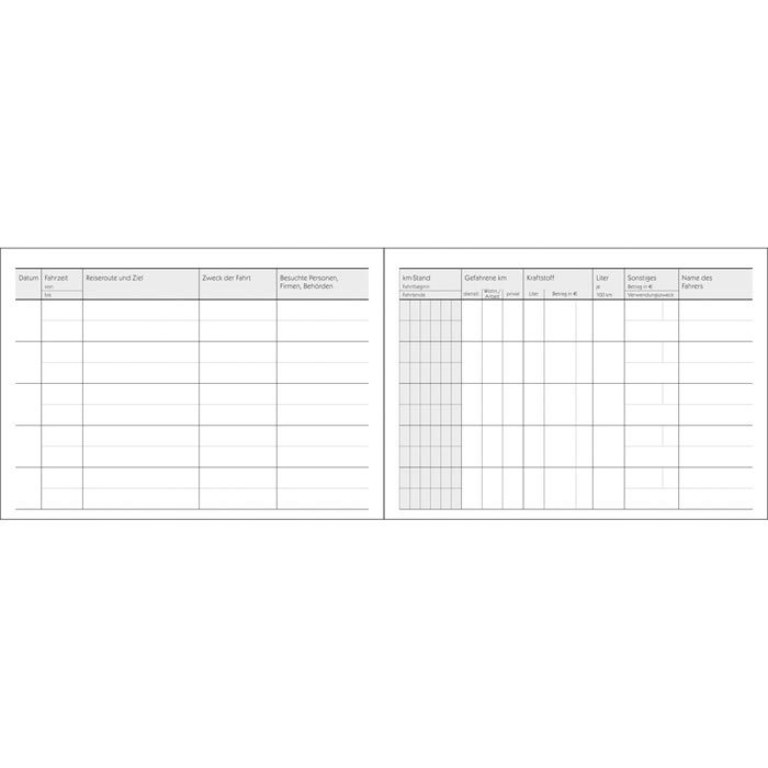 Avery Zweckform 222-5 Logbook (for Cars, Recognised By The Tax Office, A6 Landscape, 80 Pages, 390 Journeys, For Germany And Austria To Define - View #3