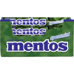Produktbild für Kaubonbons Mentos Spearmint Dragees, 40 Rollen