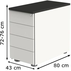 Produktbild für Standcontainer Kerkmann start up, weiß / anthrazit