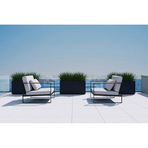 Produktbild für Pflanzkasten Herstera Cube M anthrazit