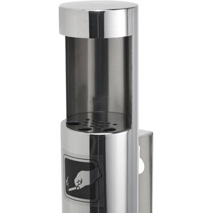 Produktbild für Aschenbecher Böttcher-AG Darwin, silber, Outdoor, mit Dach