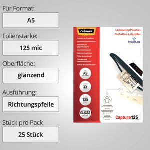 Produktbild für Laminierfolien Fellowes 53961 ImageLast, DIN A5