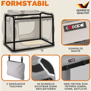 Produktbild für Tiertransportbox CADOCA Gr. S, aus Stoff
