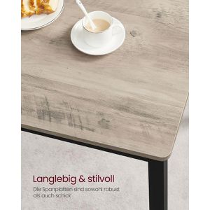 Produktbild für Esstisch Vasagle KDT070B02, graubraun, 3-teilig