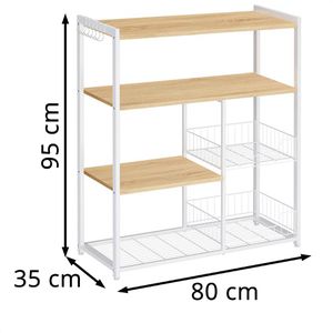 Produktbild für Küchenregal Vasagle KKS096B02, hellwalnussbraun