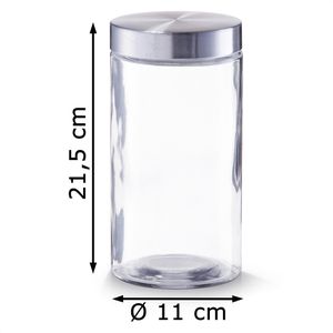 Zeller Vorratsglas 19918, mit Schraubdeckel, 1,6 Liter, rund – Böttcher AG