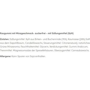 Produktbild für Kaugummis Birkengold Natur, Grüne Minze