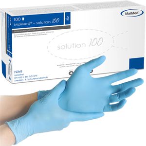 Einmalhandschuhe MaiMed Solution 100, blau, 100 Stück