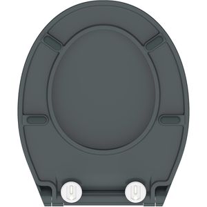 Produktbild für WC-Sitz Schütte Slim Anthrazit 82704, oval, aus Duroplast