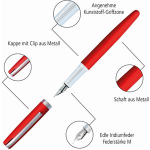 Produktbild für Schreibset Online Eleganza Satin Red, 34644