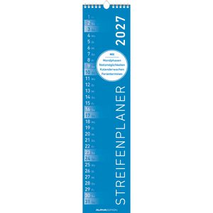 Streifenkalender Alpha 111700, Streifenplaner, blau