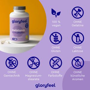 Produktbild für Melatonin gloryfeel 4-Fach-Komplex, 240 Kapseln für 240 Nächte