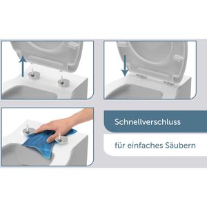 Produktbild für WC-Sitz Schütte White 82910, D-Form, aus Duroplast