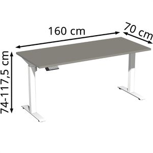 Produktbild für Schreibtisch Geramöbel Elevate Home, onyx / weiß