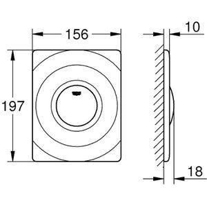 Produktbild für Betätigungsplatte GROHE Surf, aus Kunststoff, für Urinal &amp; WC