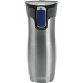 Isolierbecher Contigo West Loop, 470 ml hält 4h warm, Edelstahl doppelwandig, silber
