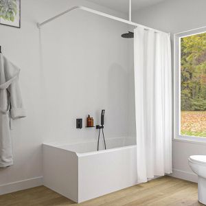 Produktbild für Duschvorhangstange Sealskin Easy Roll Komplett-Set