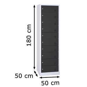 Produktbild für Schließfachschrank Lüllmann 526448, anthrazit
