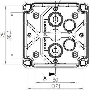 Produktbild für Abzweigdose f-tronic NEPTUN compact, wasserdicht IP66, außen