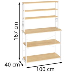 Produktbild für Küchenregal Vasagle KKS039Y09, eiche