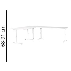 Produktbild für Schreibtisch Germania Mailand, weiß / weiß