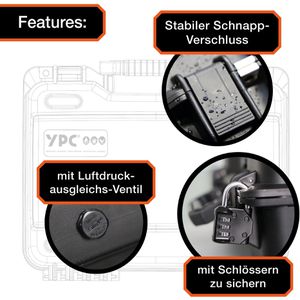 Produktbild für Transportkoffer YPC Xplorer Case M, abschließbar, Kunststoff