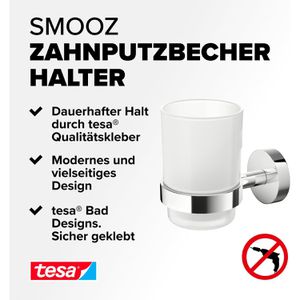 Produktbild für Zahnputzbecher Tesa Smooz 40631, aus satiniertem Glas