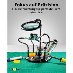 Produktbild für Löthilfe Goobay 76558, mit Lupe
