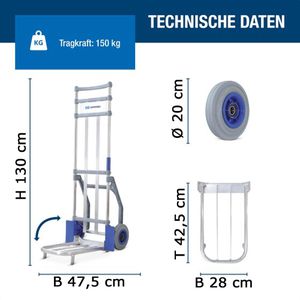 Produktbild für Sackkarre EXPRESSO Postkarre 82327142G, klappbar