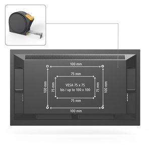 Produktbild für Monitorhalterung Hama 118493, VESA 75x75 &amp; 100x100 mm