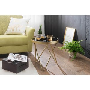 Produktbild für Beistelltisch Wohnling WL5.785, schwarz, aus Glas / Metall