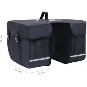 Produktbild für Gepäckträgertasche vidaXL 93251, schwarz, 35 Liter