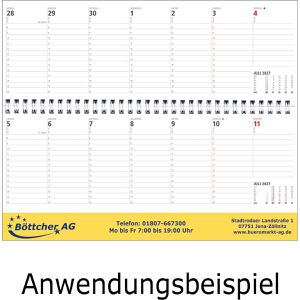 Produktbild für Tischkalender Böttcher-AG Wochenkalender quer, mit Werbedruck