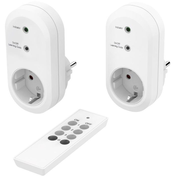 1 funksteckdose mit 2 fernbedienungen