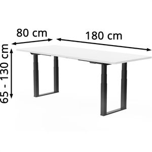 Produktbild für Schreibtisch FlexiSpot E7QB, weiß / schwarz