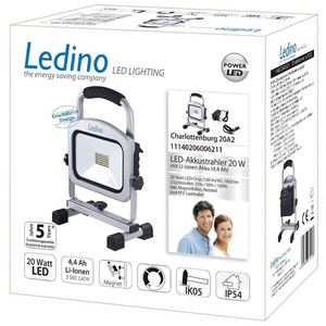 Produktbild für Baustrahler Ledino Charlottenburg, LED, mit integriertem Akku