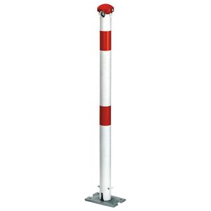Produktbild für Absperrpfosten Alberts Grünenthal, rot/weiß, aus Metall