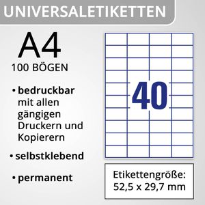 Produktbild für Universaletiketten Zweckform 3651, weiß