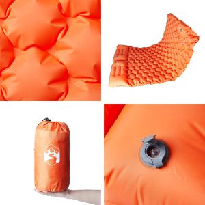 Produktbild für Isomatte vidaXL 4007100, orange, aufblasbar