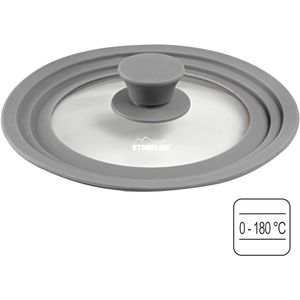 Produktbild für Glasdeckel STONELINE 13705 grau, 16-20cm &amp; 24-28cm