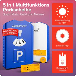 Produktbild für Parkscheibe PURAHELP aus Kunststoff, manuell