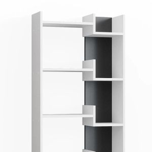Produktbild für Bücherregal Vicco Fico, weiß / anthrazit