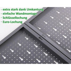 Produktbild für Werkzeugwand Ondis24 4202, 3-teilig, grau, aus Metall