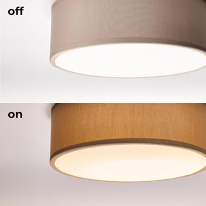 Produktbild für Deckenleuchte EinLicht Fabric, braun, E27-Fassung