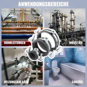 Produktbild für Rohrschelle Poppstar 1011133, Schraubrohrschelle, Set