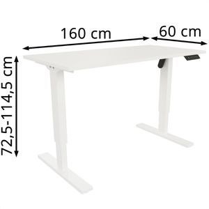 Produktbild für Schreibtisch Bisley E-StarterTech, weiß / weiß
