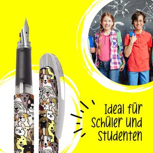 Produktbild für Füller Online College II Fluffy Dogs, Feder M