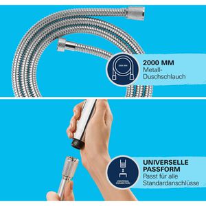 Produktbild für Duschschlauch GROHE Vitalioflex Long-Life, 22100000, verchromt