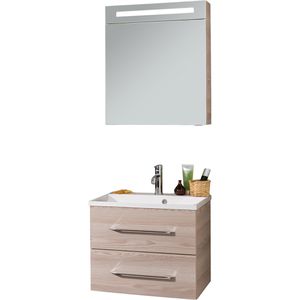 Waschtisch Fackelmann B.clever, mit Spiegelschrank, esche