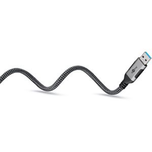 Produktbild für Netzwerkkabel Goobay 70693, schwarz, silber